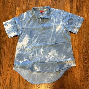 Killion Men’s Blue Tie-Dye Shirt XL